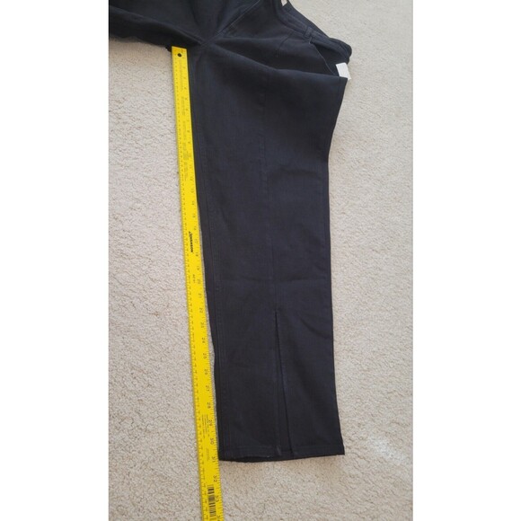NWT Eloquii Women's Black Denim Front Split Hem Straight Leg Jeans Size 22 - Picture 7 of 11